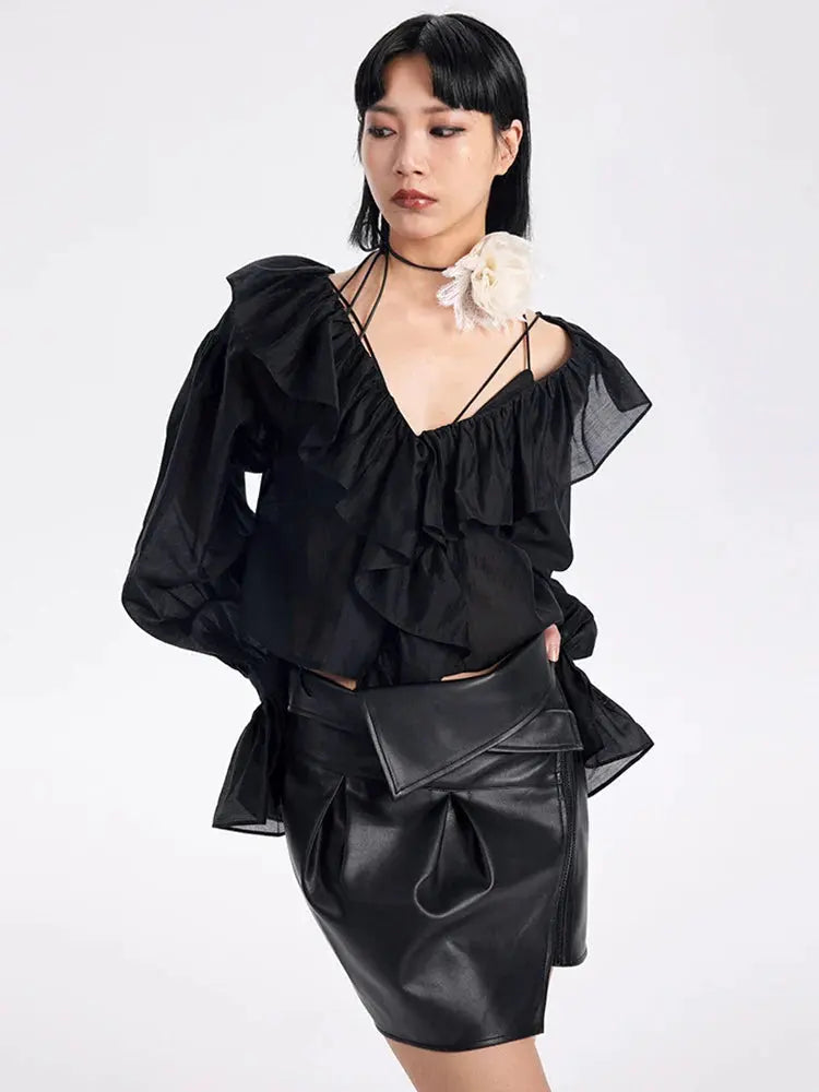 Mayssey Ruffle Blouse by Marigold Shadows Marigold Shadows