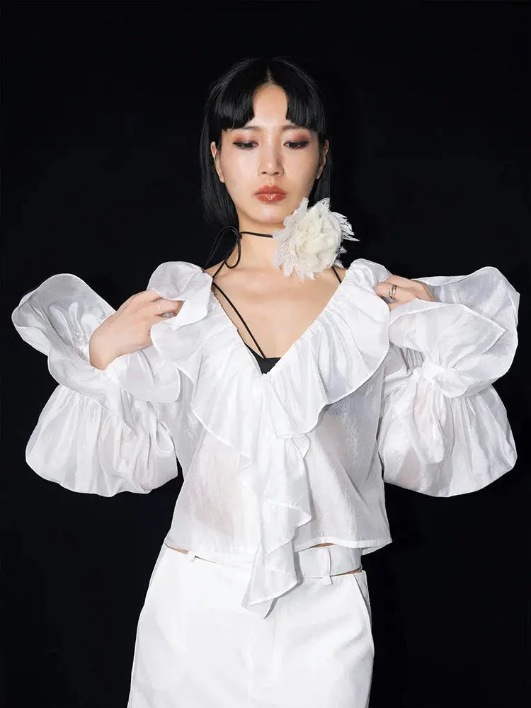 Mayssey Ruffle Blouse by Marigold Shadows Marigold Shadows