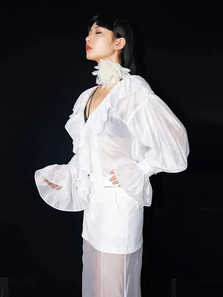 Mayssey Ruffle Blouse by Marigold Shadows Marigold Shadows