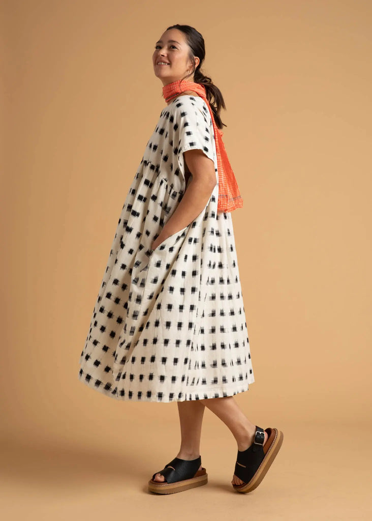 Meadow Dress -                                      Ikat Squares by And For Good And For Good