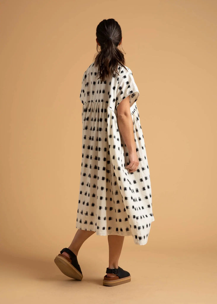 Meadow Dress -                                      Ikat Squares by And For Good And For Good