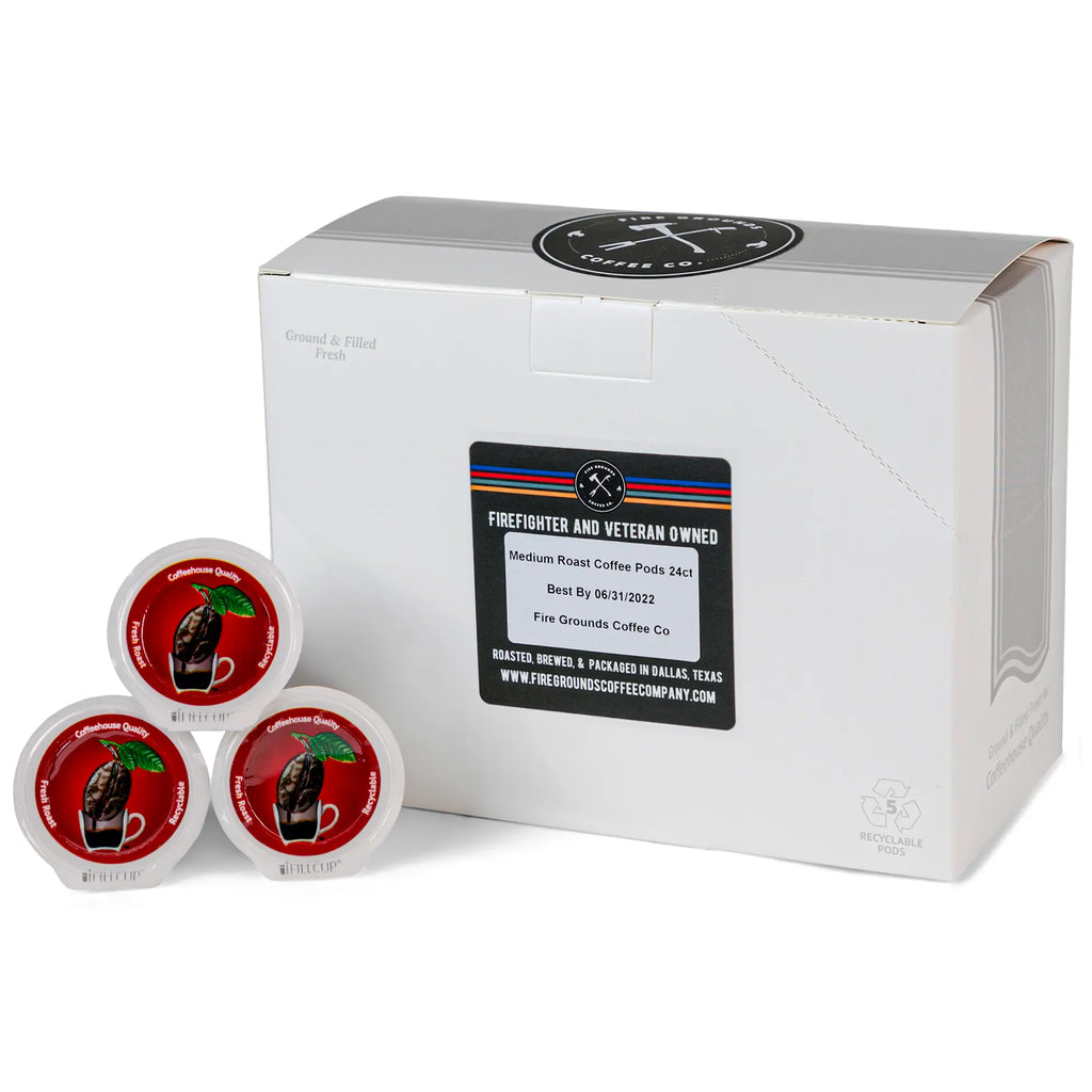 Medium Roast Coffee Pods by fire grounds coffee company Ladiesse