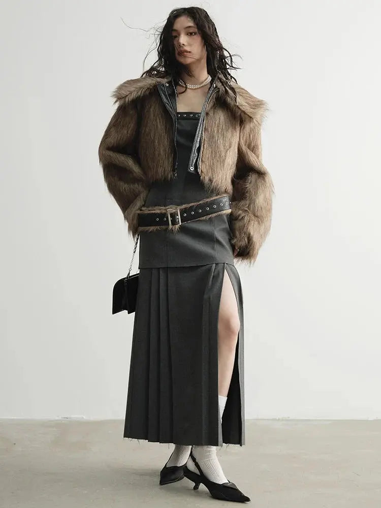 Meecie Pleated Halter Dress by Marigold Shadows Marigold Shadows