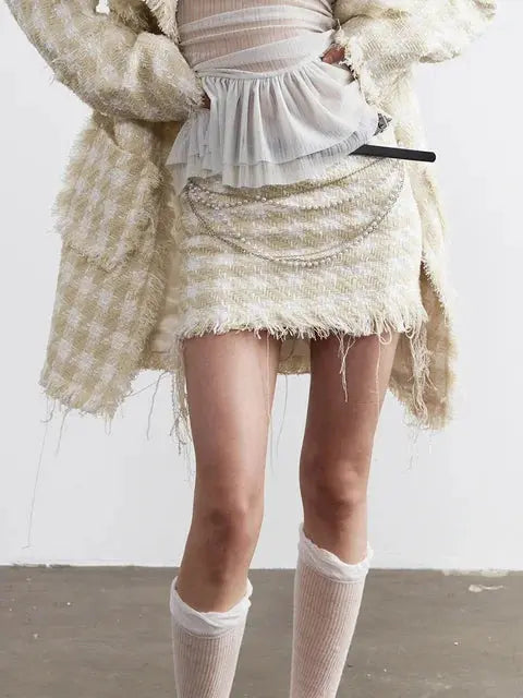 Memee Tweed Mini Skirt by Marigold Shadows Marigold Shadows