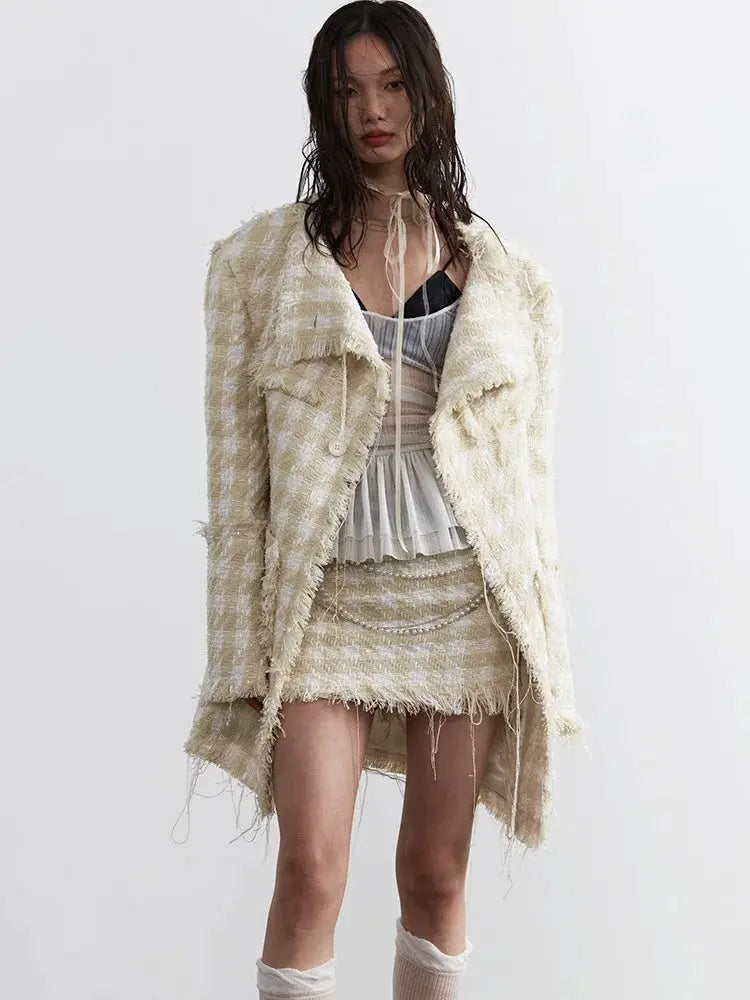 Memee Tweed Mini Skirt by Marigold Shadows Marigold Shadows