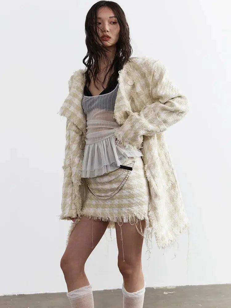 Memee Tweed Mini Skirt by Marigold Shadows Marigold Shadows