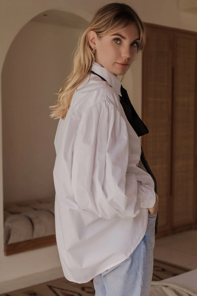 Merci Balloon Sleeve Oversized Shirt by Bali ELF Bali ELF