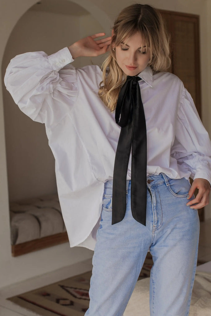 Merci Balloon Sleeve Oversized Shirt by Bali ELF Bali ELF