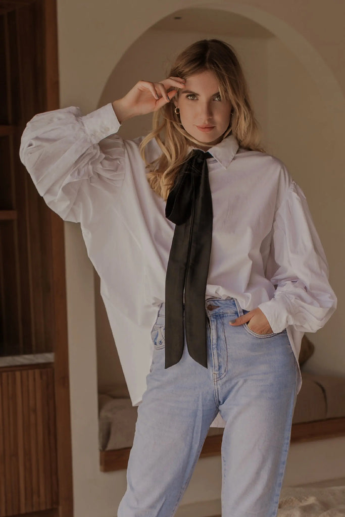 Merci Balloon Sleeve Oversized Shirt by Bali ELF Bali ELF