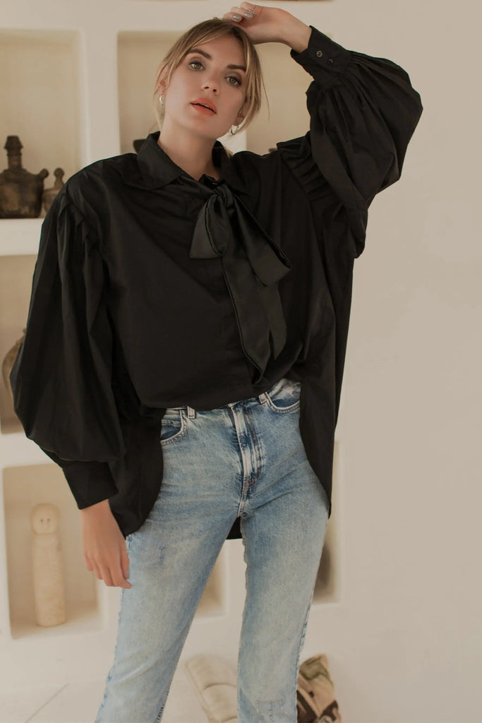 Merci Balloon Sleeve Oversized Shirt by Bali ELF Bali ELF