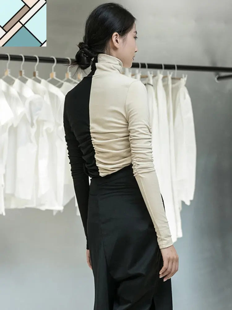 Mikki Cruella Ruched Turtleneck by Marigold Shadows MARIGOLD SHADOWS