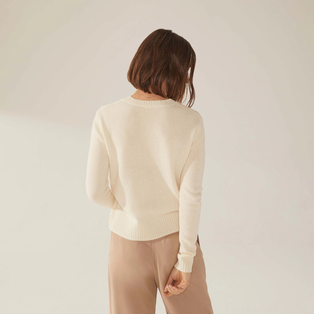 Mila Cashmere Boxy Crop Sweater by Italic - Ladiesse