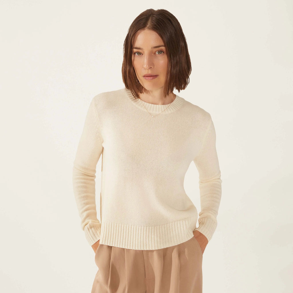 Mila Cashmere Boxy Crop Sweater by Italic - Ladiesse