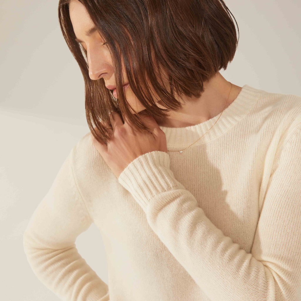Mila Cashmere Boxy Crop Sweater by Italic - Ladiesse