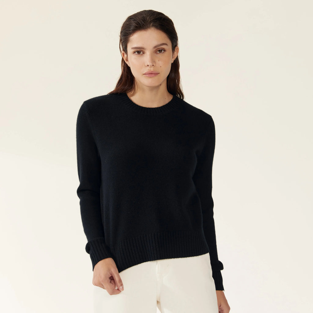 Mila Cashmere Boxy Crop Sweater by Italic - Ladiesse