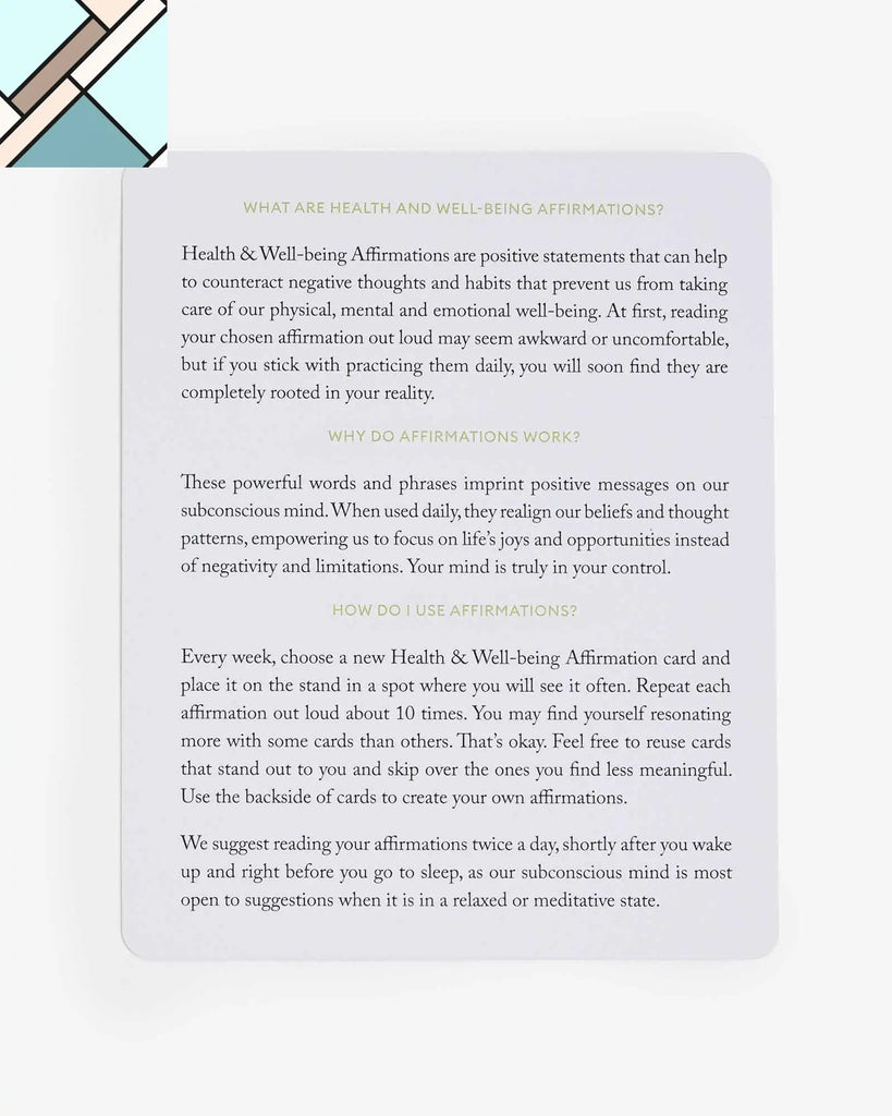 Mindful Affirmations for Health & Wellbeing by Intelligent Change INTELLIGENT CHANGE