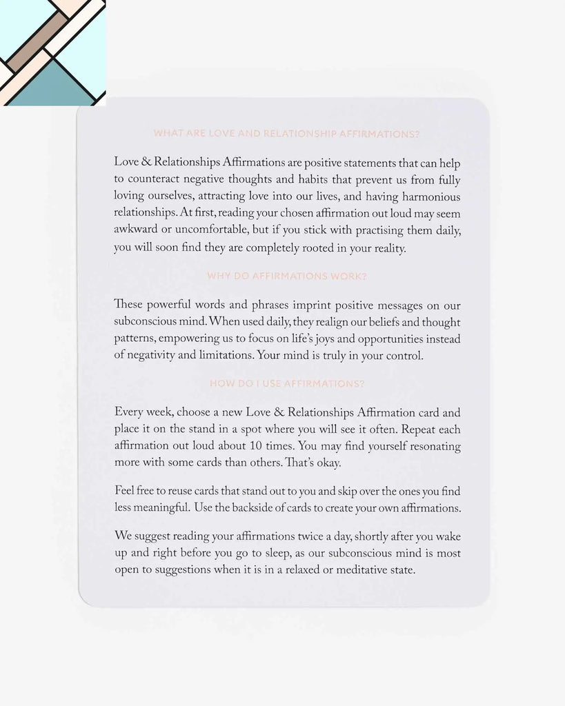 Mindful Affirmations for Love & Relationships by Intelligent Change INTELLIGENT CHANGE