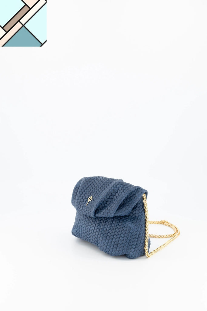 Mini Leda Braid Handbag Navy OTRERA