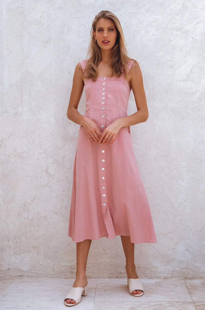 Mira Linen Midi Dress by Bali Lane Bali Lane
