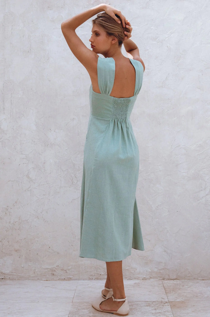 Mira Linen Midi Dress by Bali Lane Bali Lane