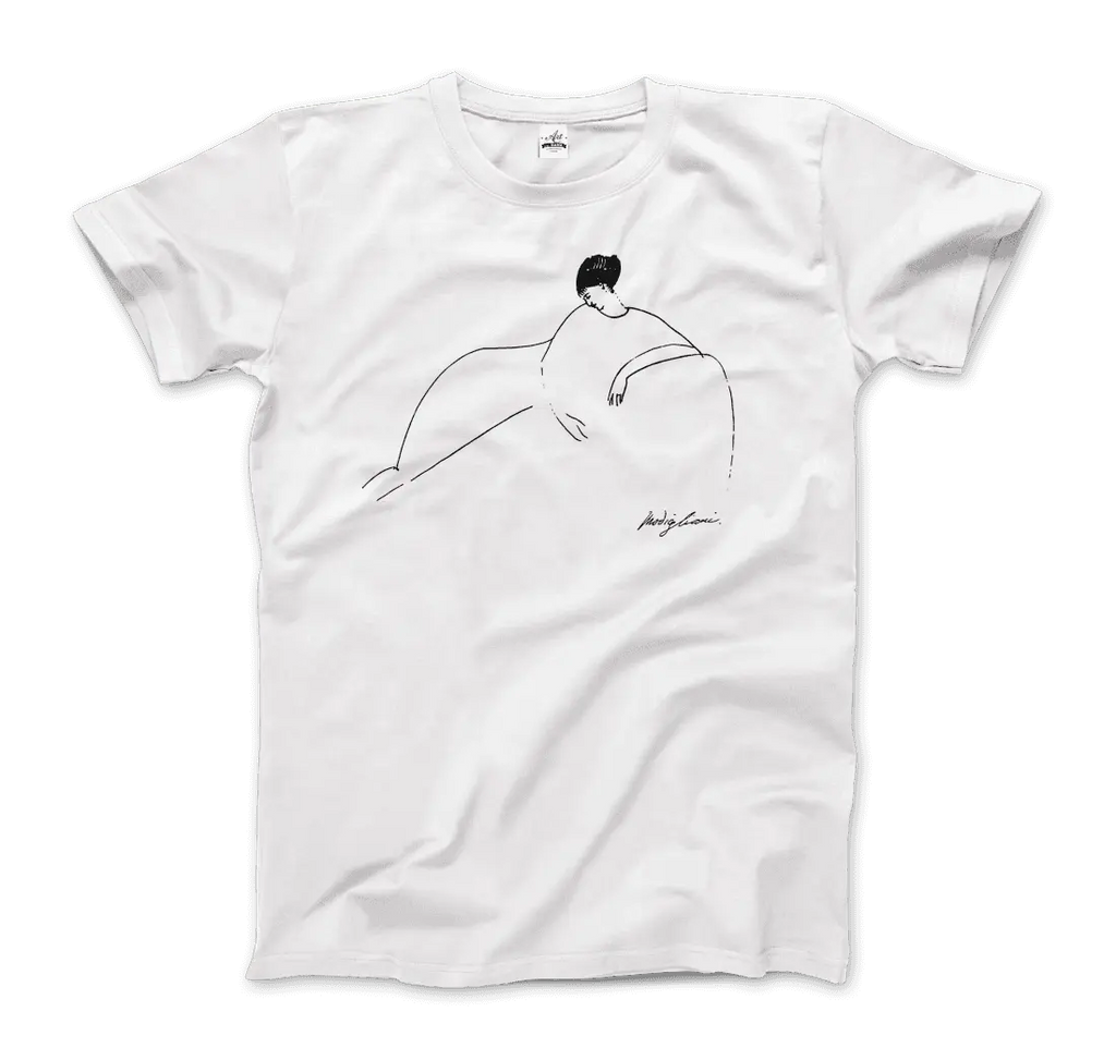 Modigliani - Anna Akhmatova Sketch Artwork T-Shirt by Art-O-Rama Shop ART-O-RAMA-SHOP