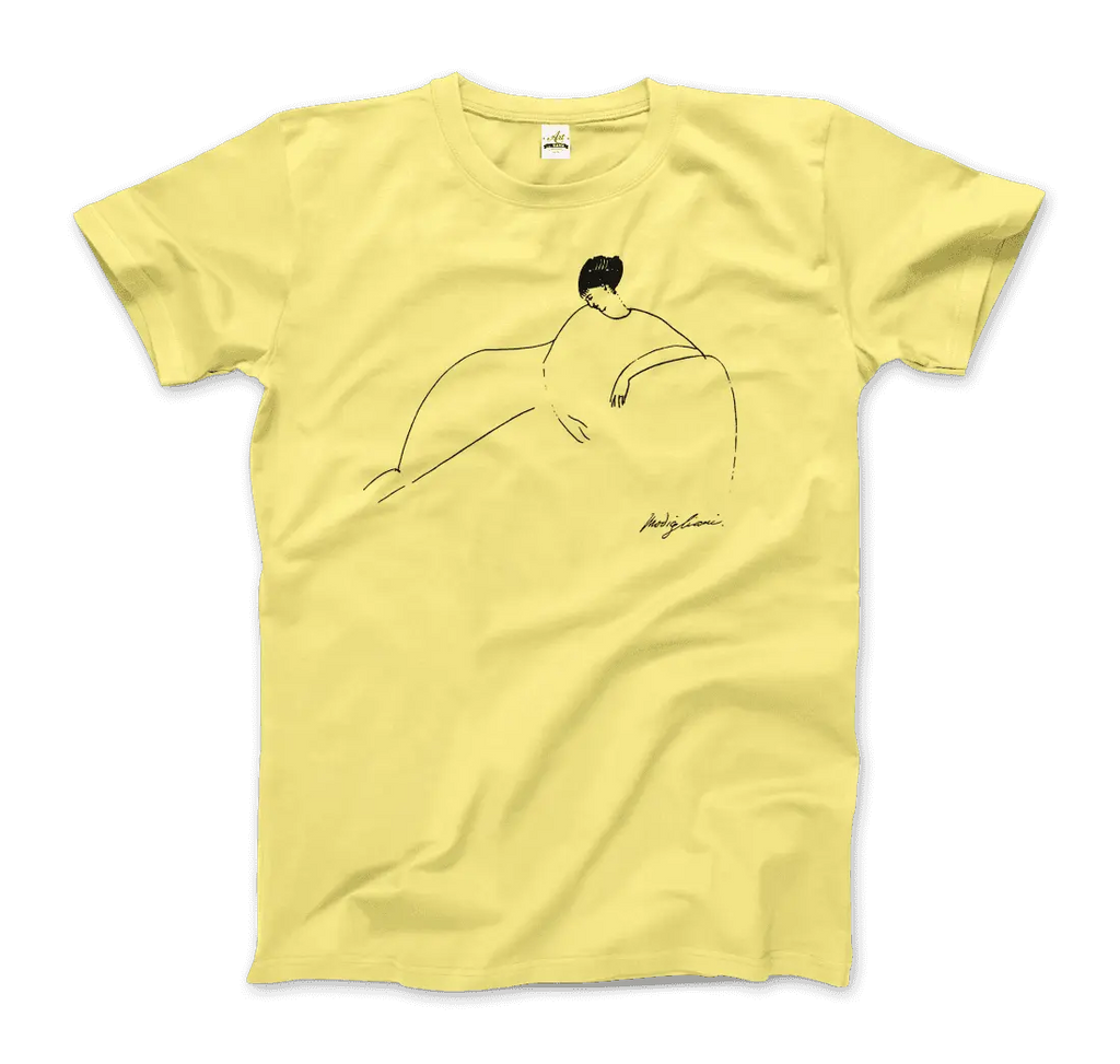 Modigliani - Anna Akhmatova Sketch Artwork T-Shirt by Art-O-Rama Shop ART-O-RAMA-SHOP