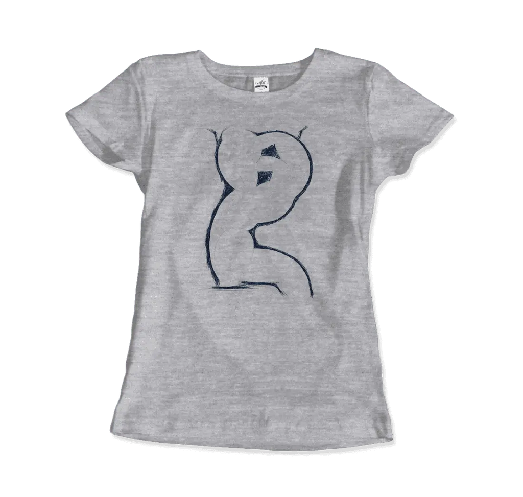 Modigliani - Caryatid Sketch Artwork T-Shirt by Art-O-Rama Shop ART-O-RAMA-SHOP
