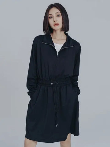 Mooni Drawstring Sweatshirt Dress by Marigold Shadows Marigold Shadows