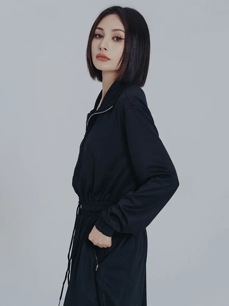 Mooni Drawstring Sweatshirt Dress by Marigold Shadows Marigold Shadows