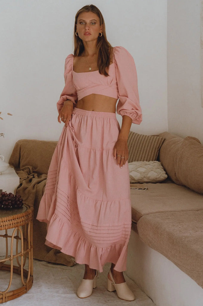 Mumbai Maxi Linen Skirt by Bali Lane Bali Lane