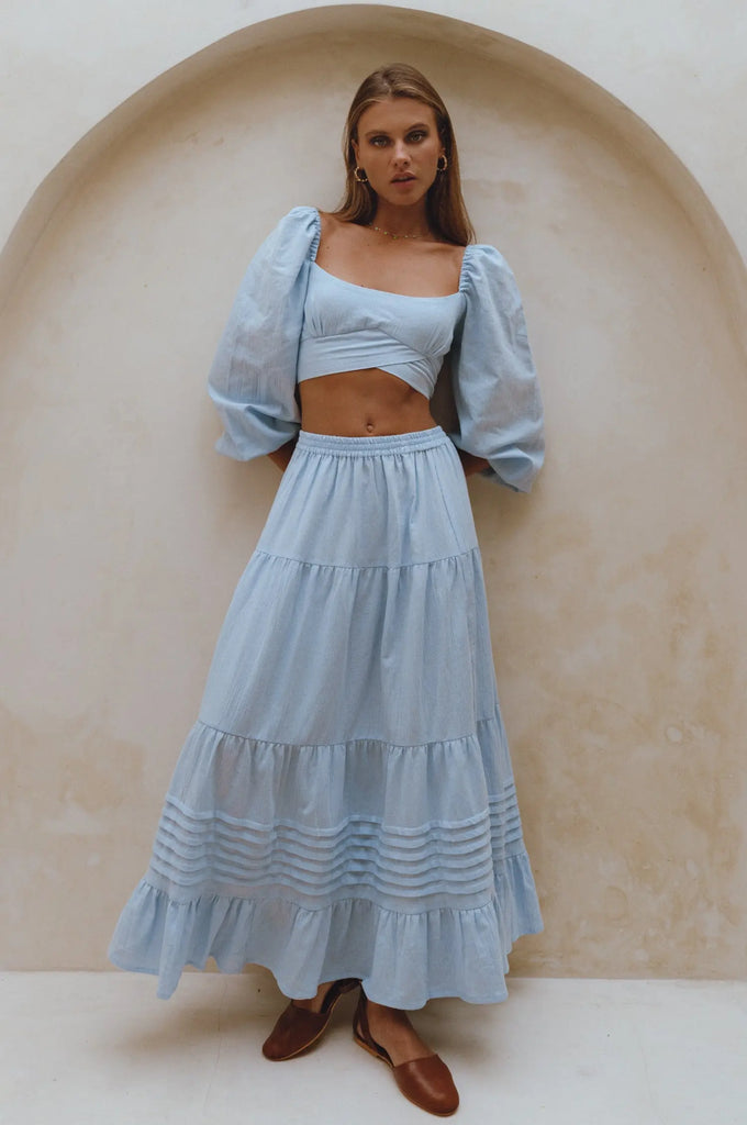 Mumbai Maxi Linen Skirt by Bali Lane Bali Lane