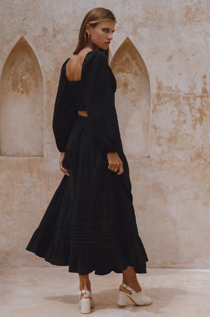 Mumbai Maxi Linen Skirt by Bali Lane Bali Lane