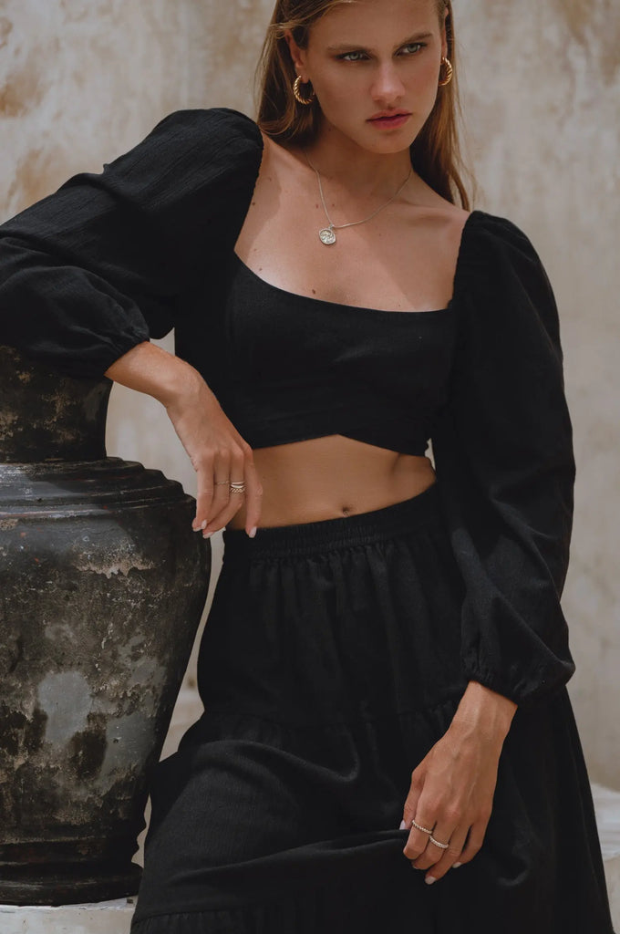 Mumbai Maxi Linen Skirt by Bali Lane Bali Lane