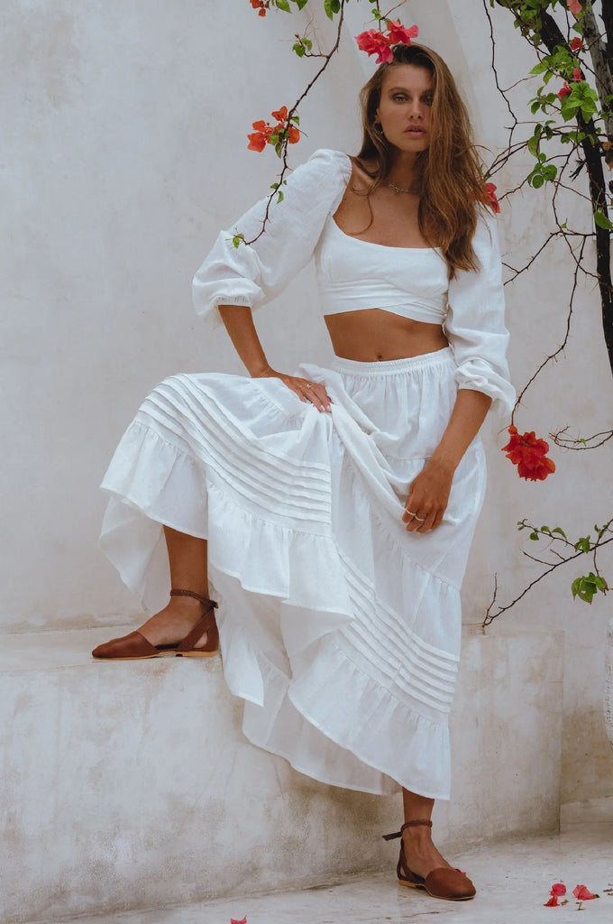 Mumbai Maxi Linen Skirt by Bali Lane Bali Lane