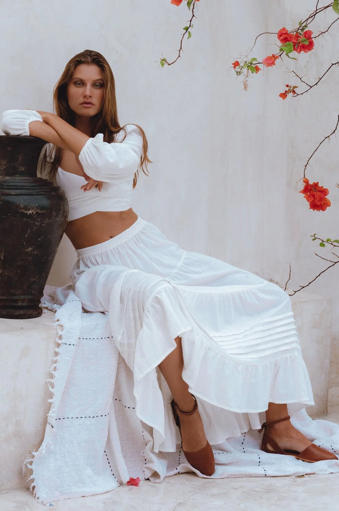 Mumbai Maxi Linen Skirt by Bali Lane Bali Lane
