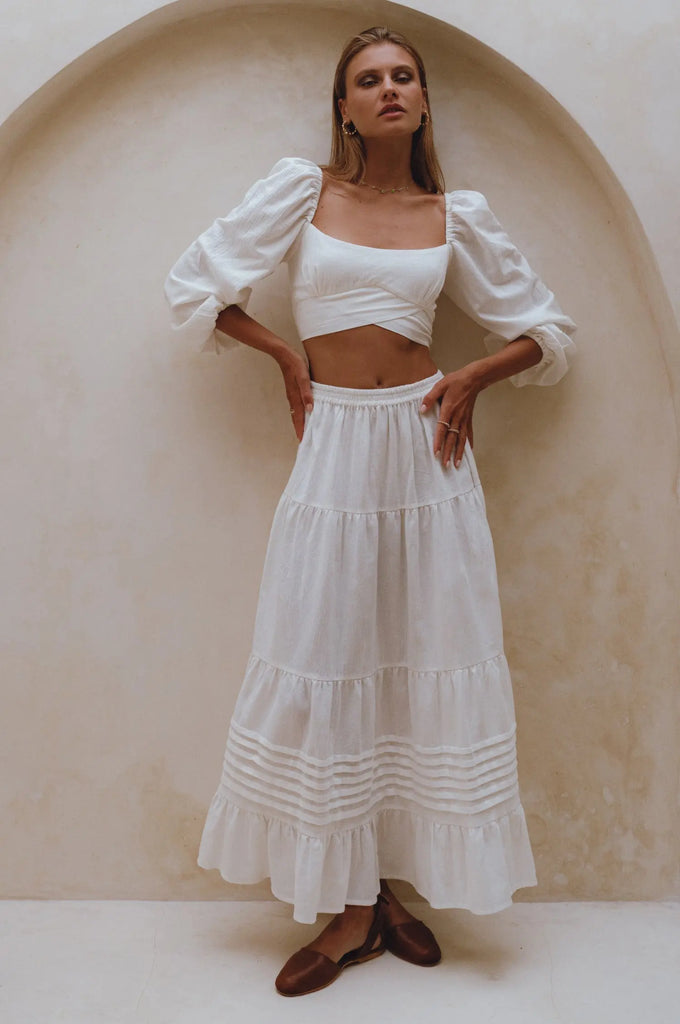 Mumbai Maxi Linen Skirt by Bali Lane Bali Lane