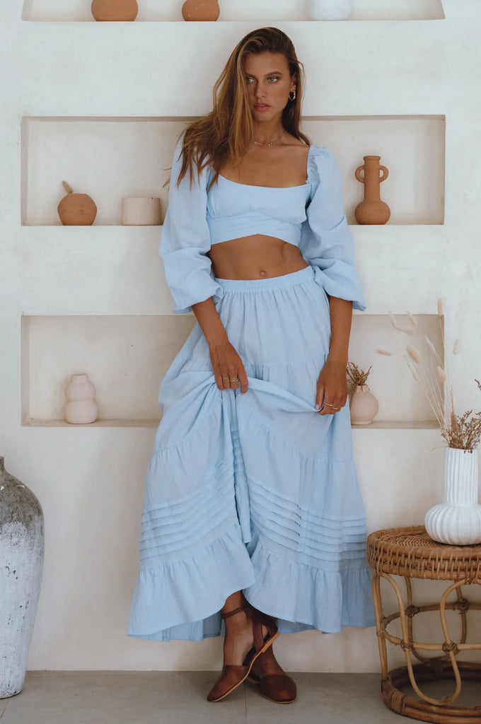 Mumbai Maxi Linen Skirt by Bali Lane Bali Lane