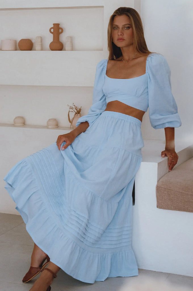 Mumbai Maxi Linen Skirt by Bali Lane Bali Lane