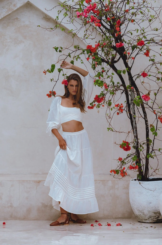 Mumbai Maxi Linen Skirt by Bali Lane Bali Lane