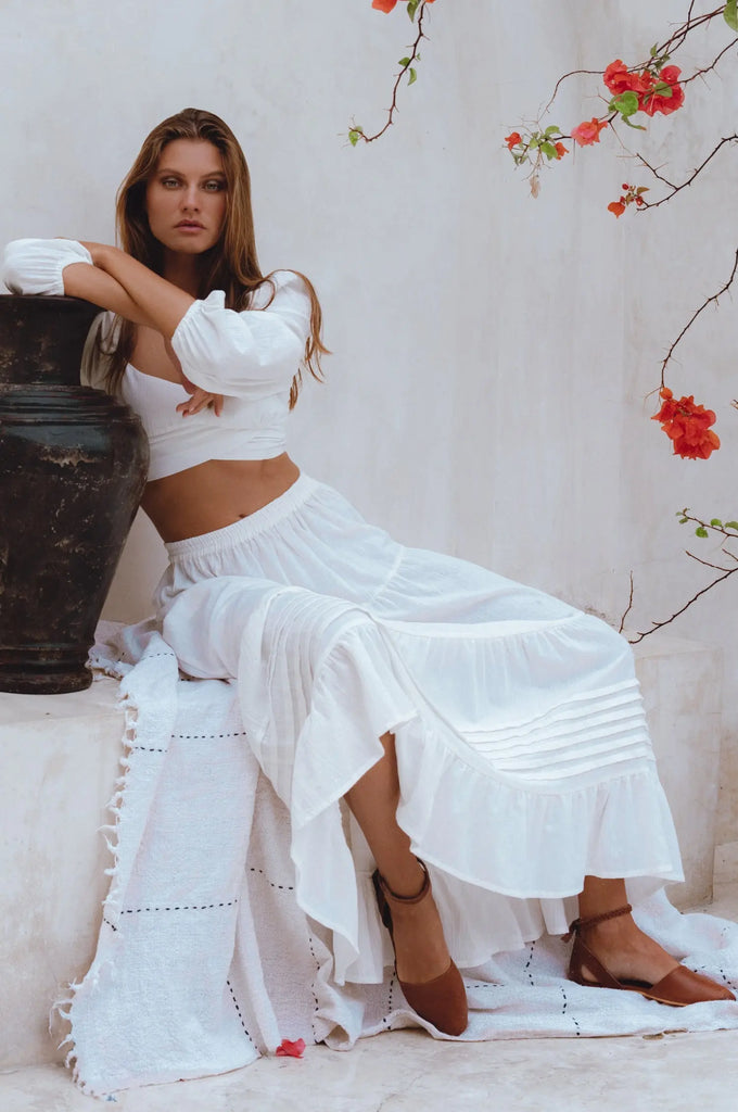 Mumbai Maxi Linen Skirt by Bali Lane Bali Lane