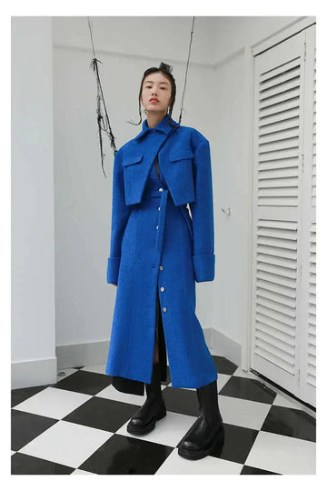 Murdapuah Layered Trench Coat by Marigold Shadows Marigold Shadows