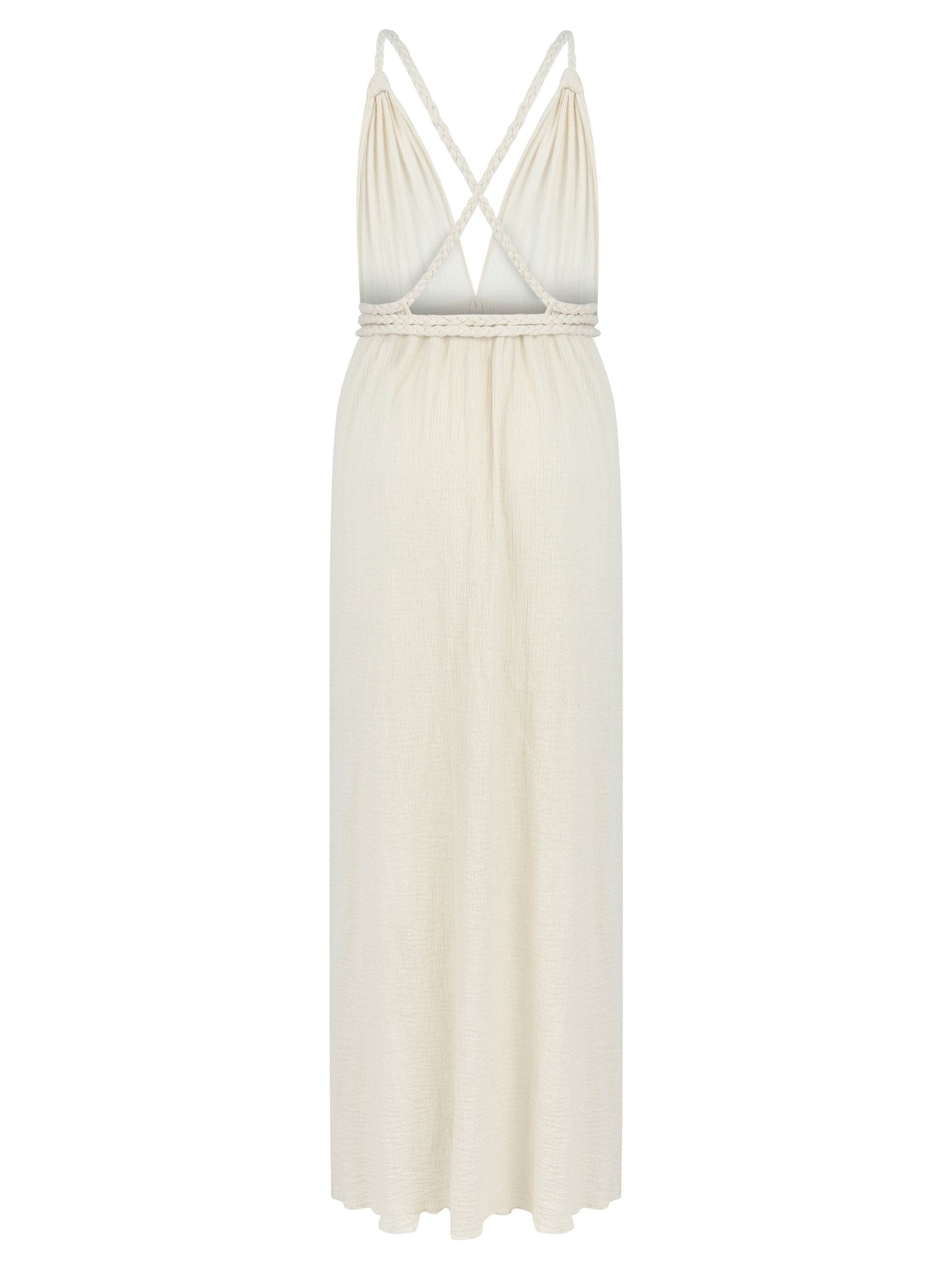 Muse Braided Straps Dress - Natural