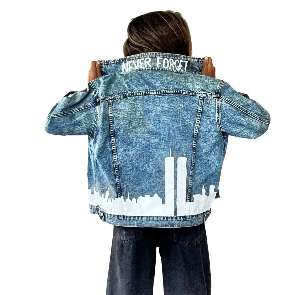 'NEVER FORGET' DENIM JACKET by Wren + Glory Wren + Glory