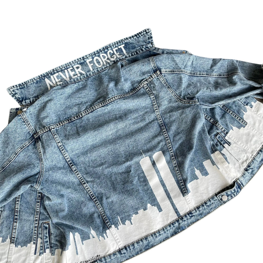 'NEVER FORGET' DENIM JACKET by Wren + Glory Wren + Glory