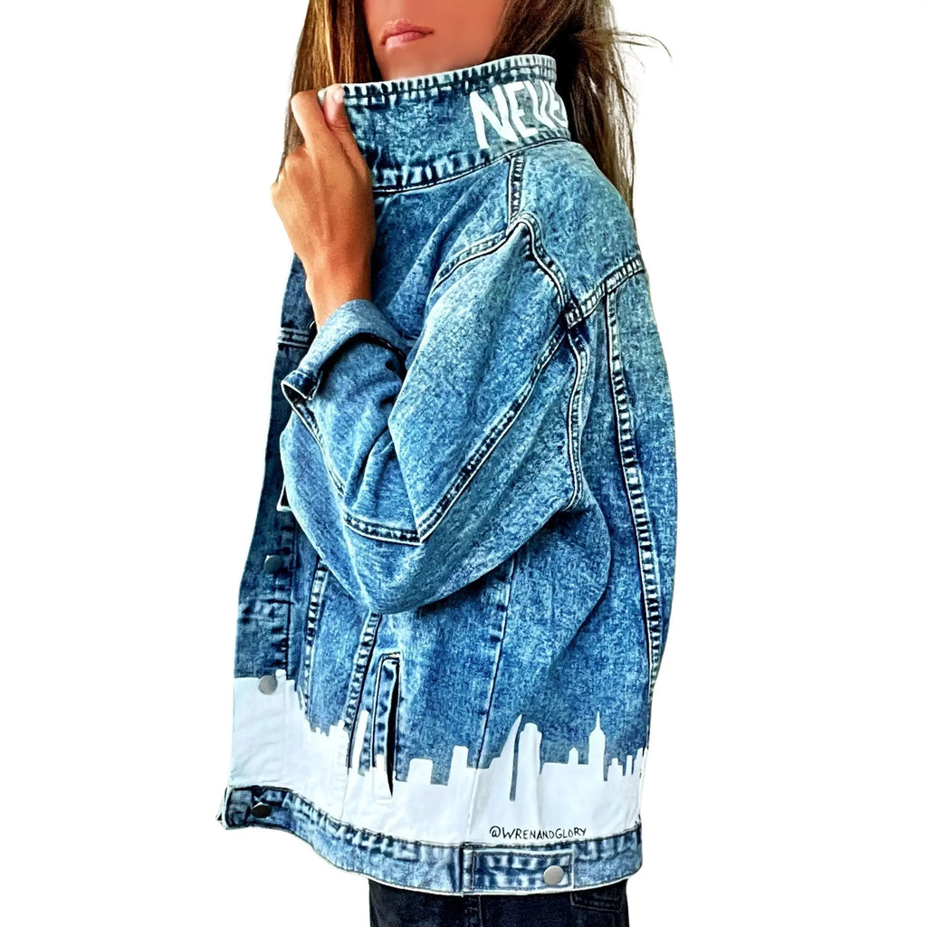 'NEVER FORGET' DENIM JACKET by Wren + Glory Wren + Glory
