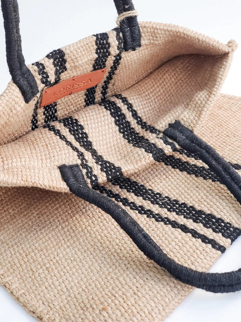 Naya Jute Canvas Tote Bag - Natural by KORISSA KORISSA