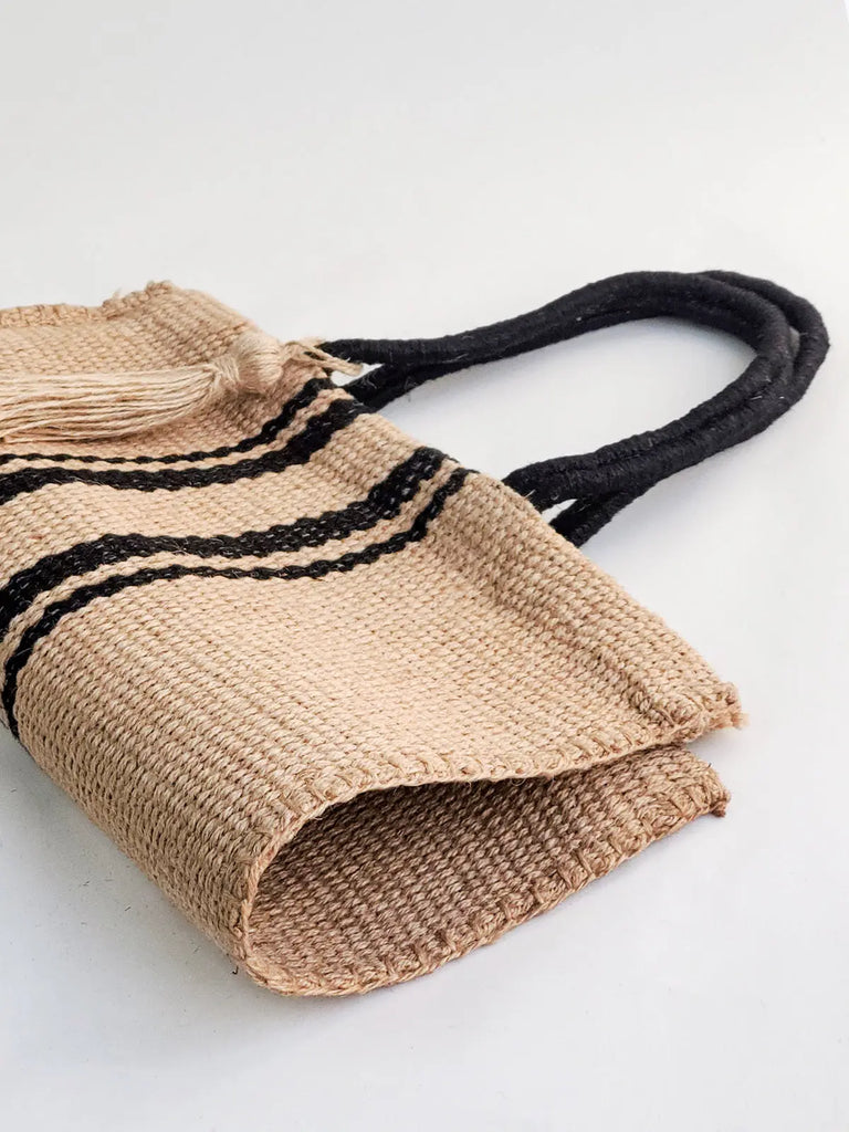 Naya Jute Canvas Tote Bag - Natural by KORISSA KORISSA