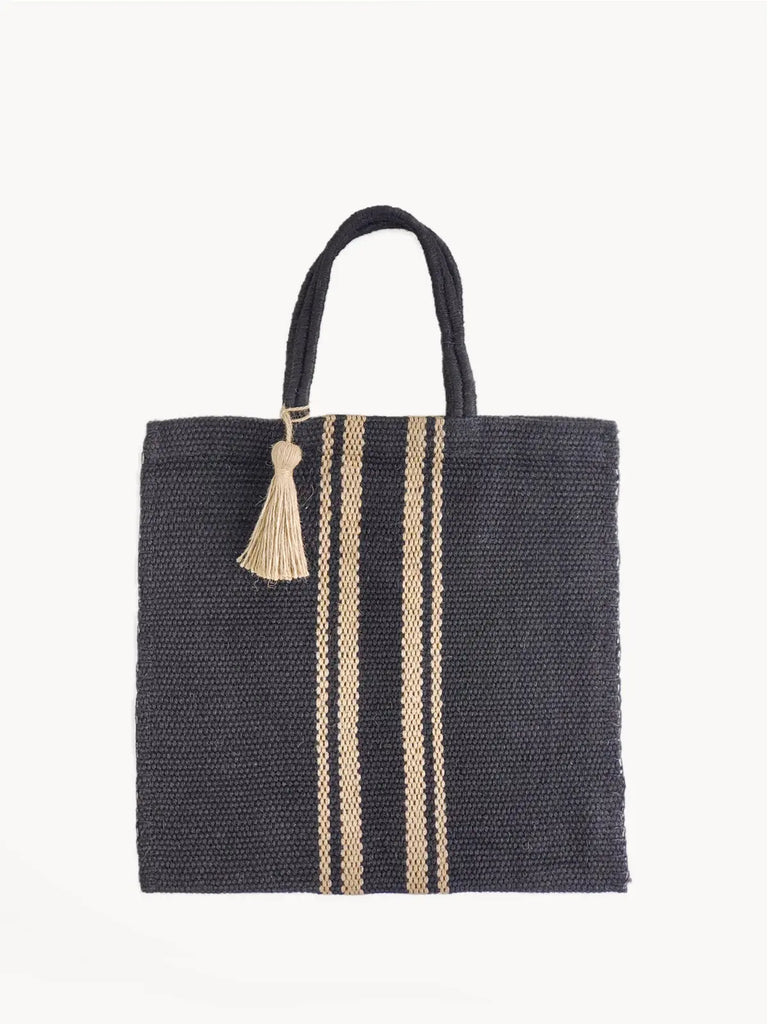 Naya Jute Handmade Tote Bag - Black by KORISSA KORISSA
