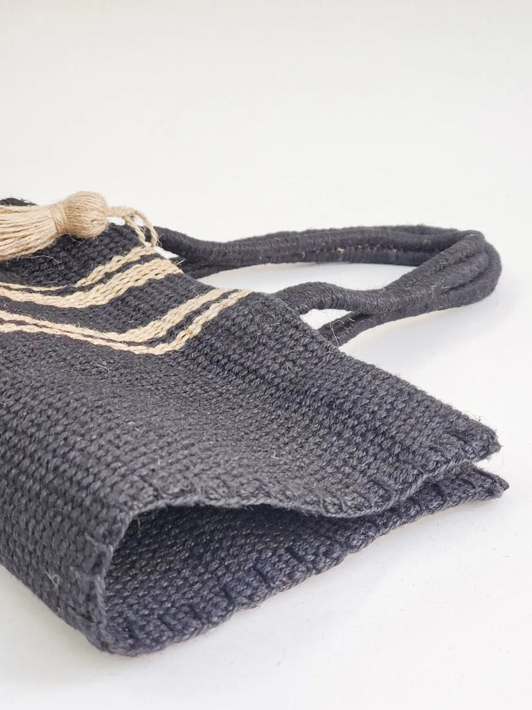 Naya Jute Handmade Tote Bag - Black by KORISSA KORISSA