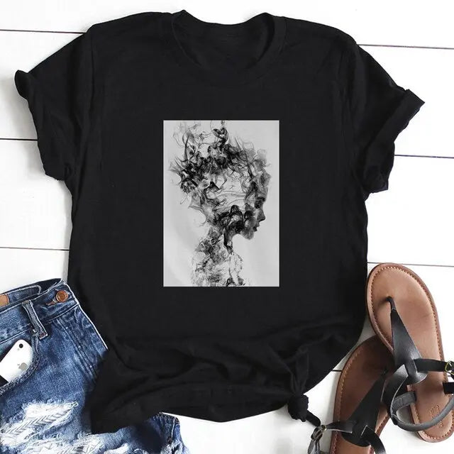 Nikaio Aesthetic Printed T-Shirt by Marigold Shadows Marigold Shadows